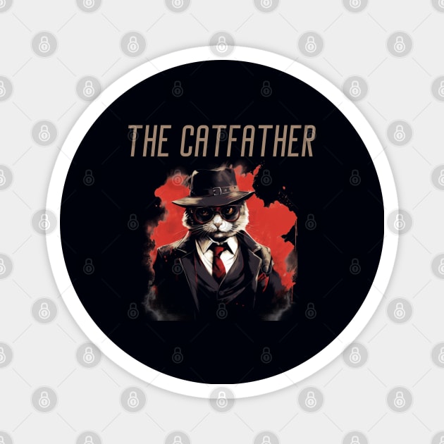 THE CATFATHER, gift present ideas Magnet by Pattyld